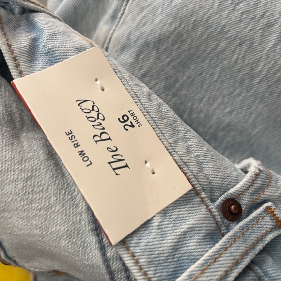 NWT Abercrombie & Fitch Size 26 Short Blue Low Rise The Baggy Jeans - Picture 3 of 6